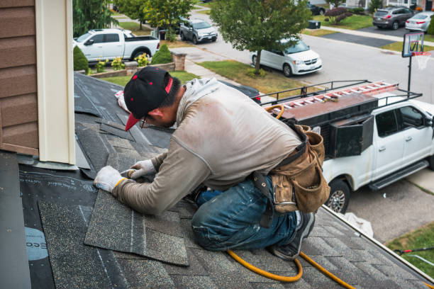 Professional Roofing technician working in Hibernia, NJ